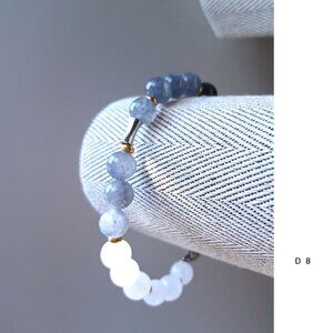 New men's 3 colors agate  with stainless steel  bracelet